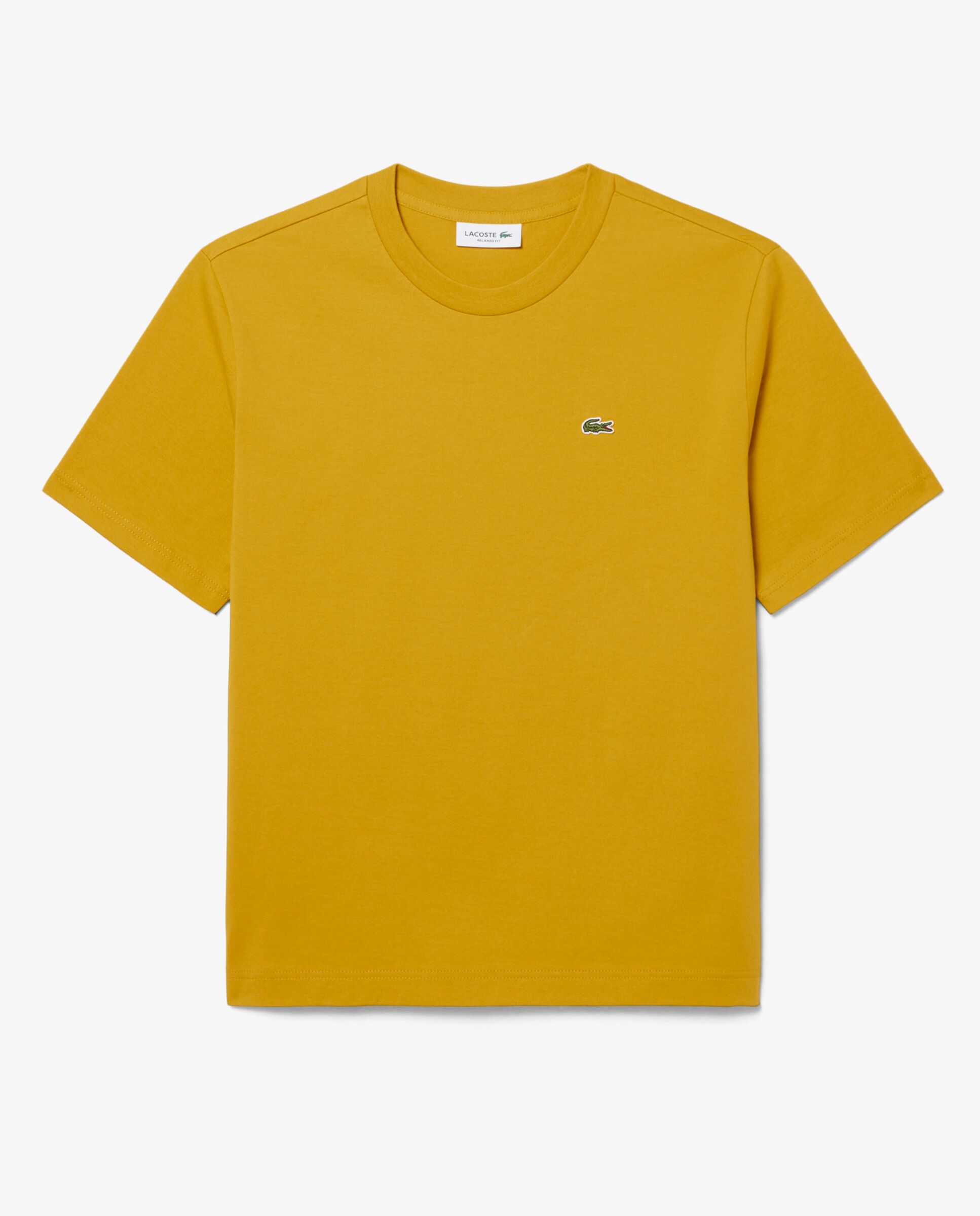 Camiseta de mujer de corte holgado de algodón suave de manga corta - Lacoste - Amarillo Amarillo-6
