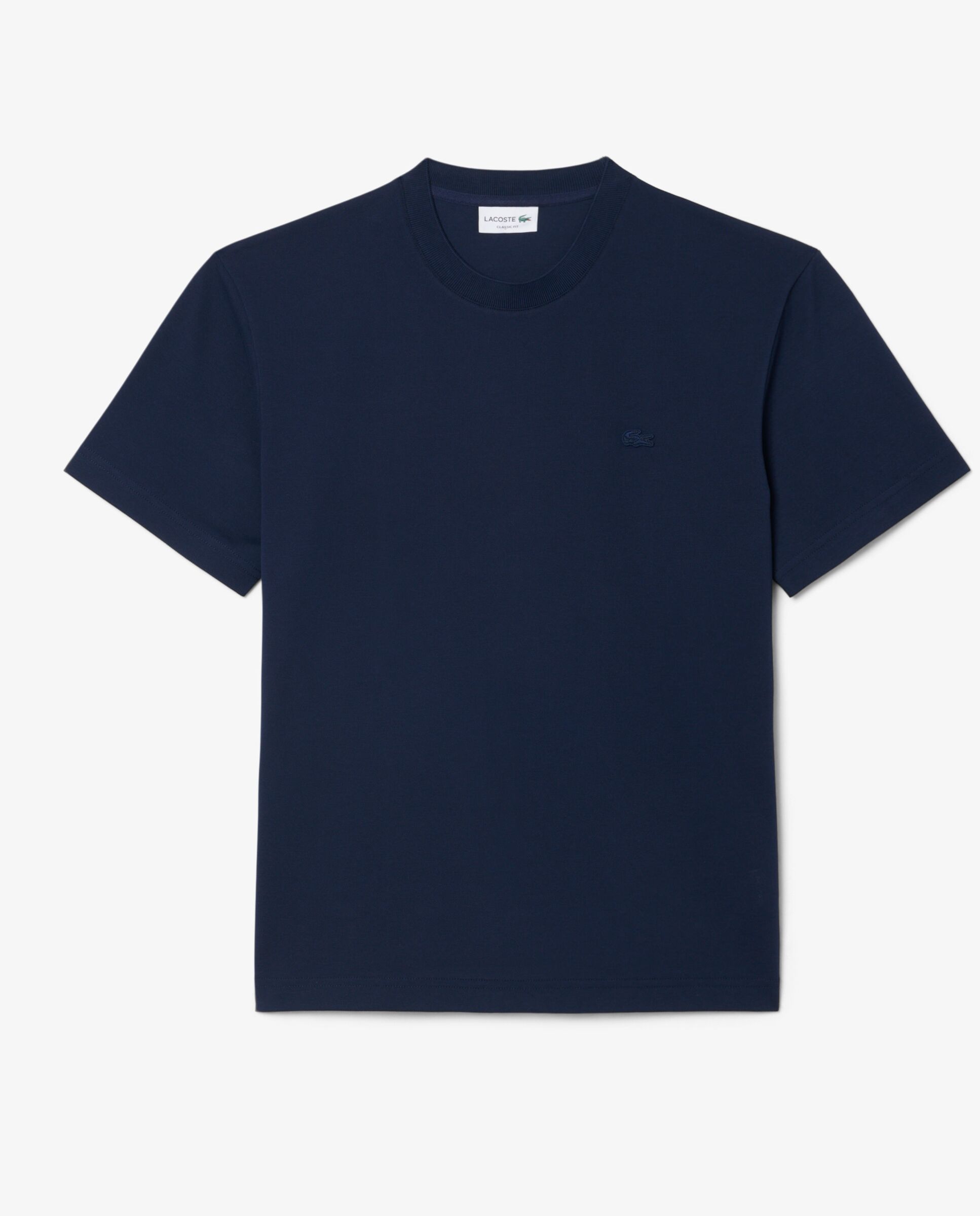 Camiseta de hombre de piqué de algodón pima en azul de manga corta - Lacoste - Azul marino Azul marino-6