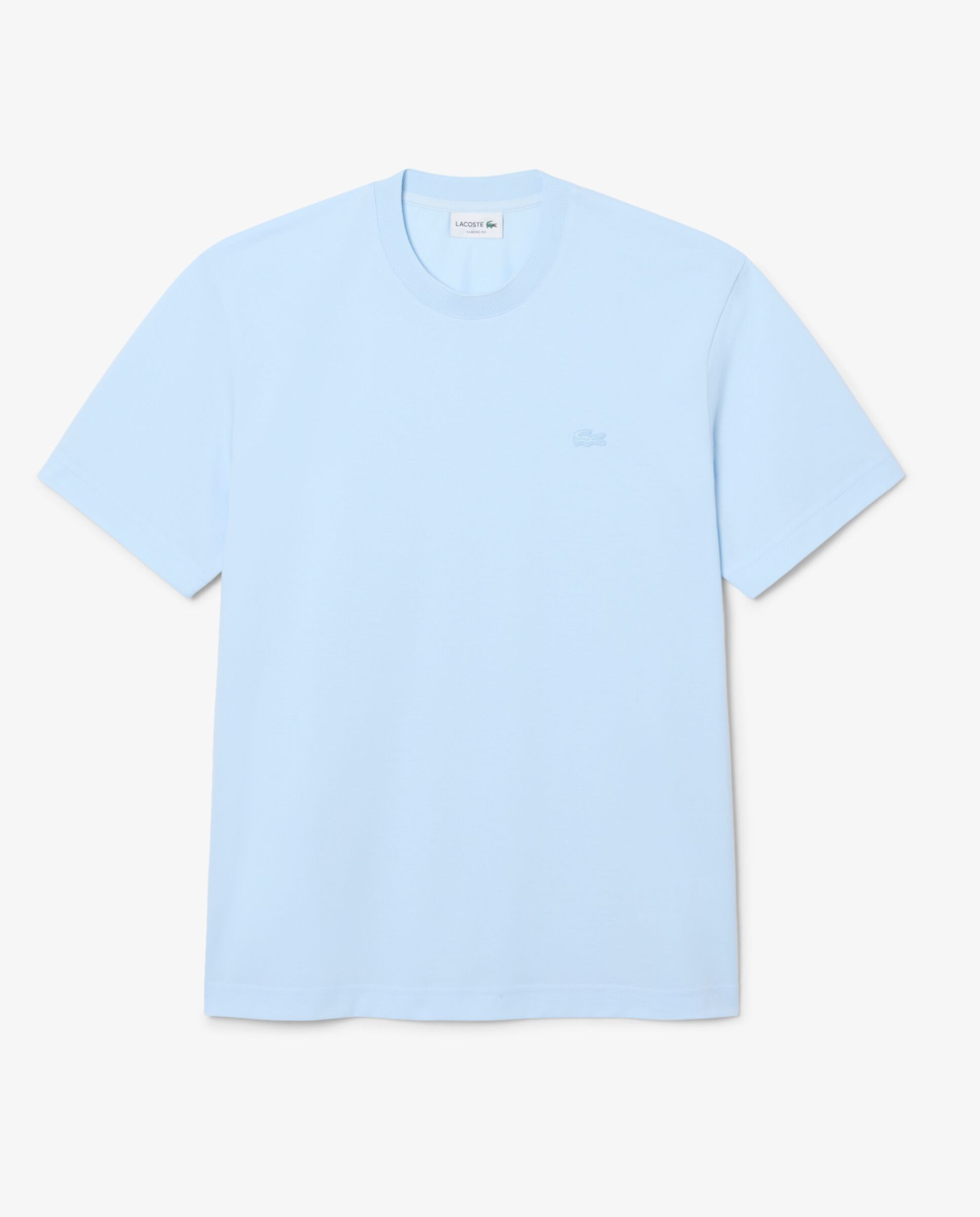 Camiseta de hombre de piqué de algodón pima en azul de manga corta - Lacoste - Azul claro Azul claro-6