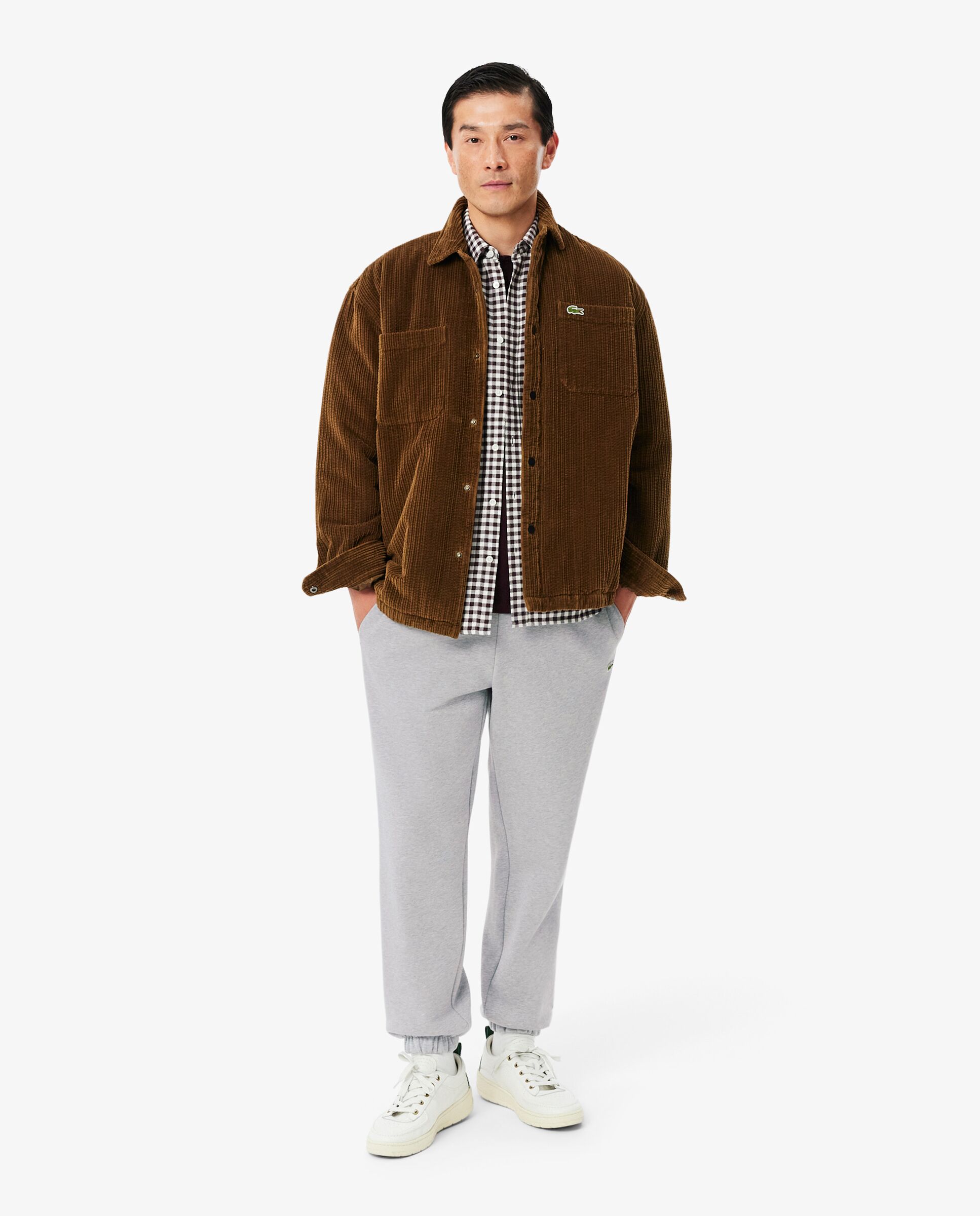 Imagen 4 de Pantalón de hombre de chándal de hombre de felpa de corte regular en blanco - Lacoste - Gris oscuro Gris oscuro