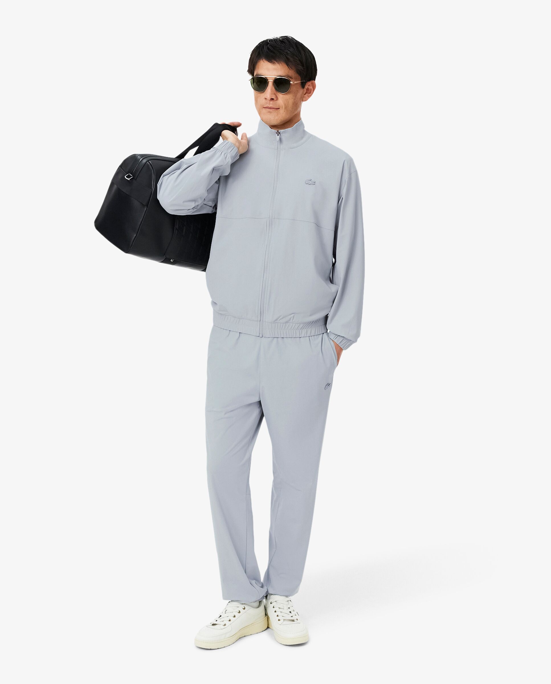 Pantalón de hombre de chándal de hombre urbano elástico en - Lacoste - Gris Gris-4