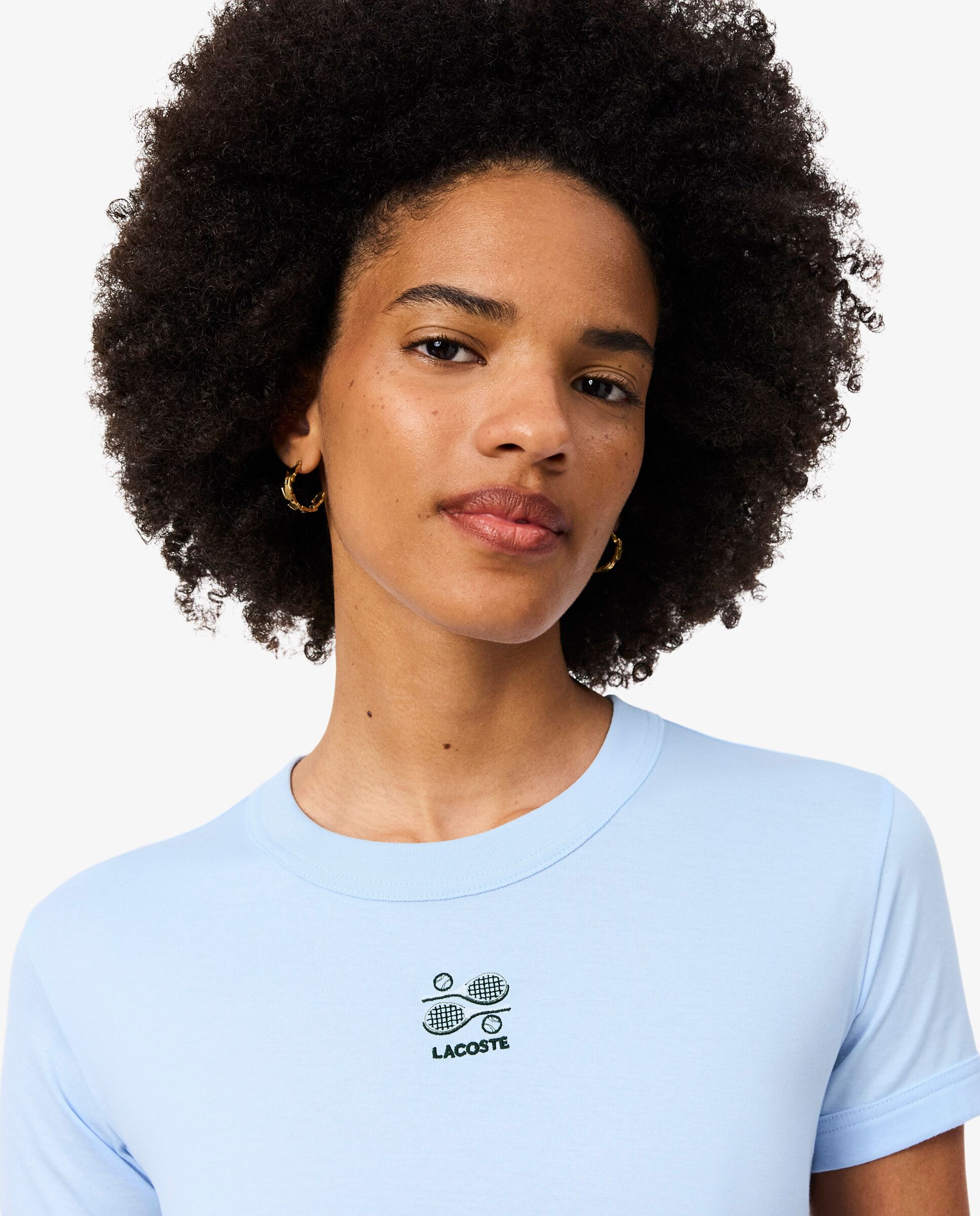 En azul de manga corta - Lacoste - Azul claro Azul claro-3