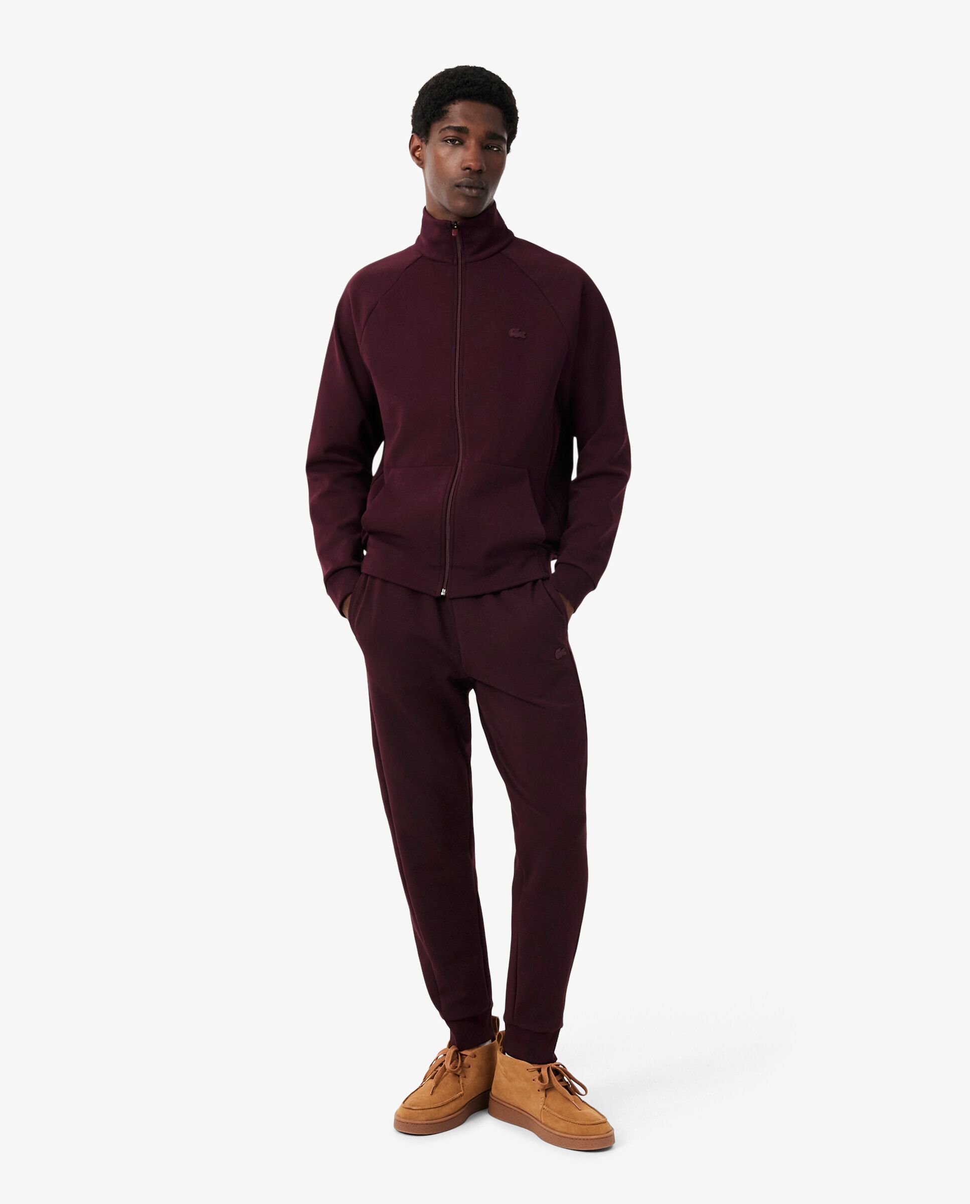 Imagen 1 de Pantalón de hombre de chánda ajustado de punto jersey - Lacoste - Marrón Marrón
