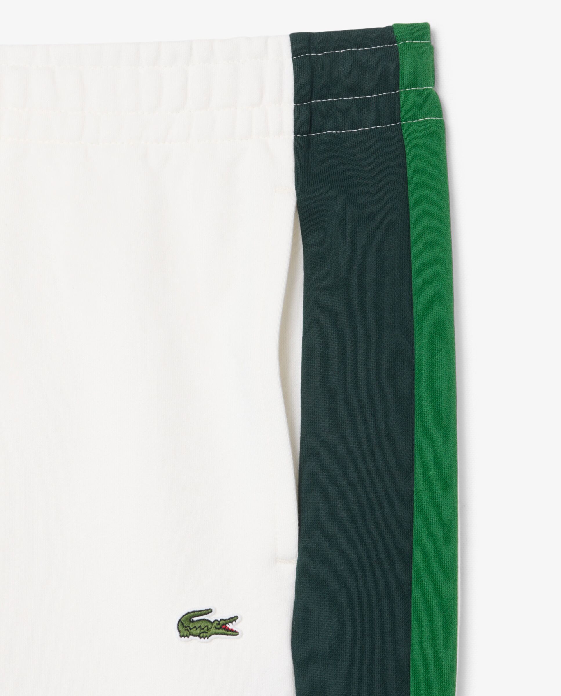 Pantalón de hombre de chándal de hombre con bloques de color en - Lacoste - Blanco Verde-5