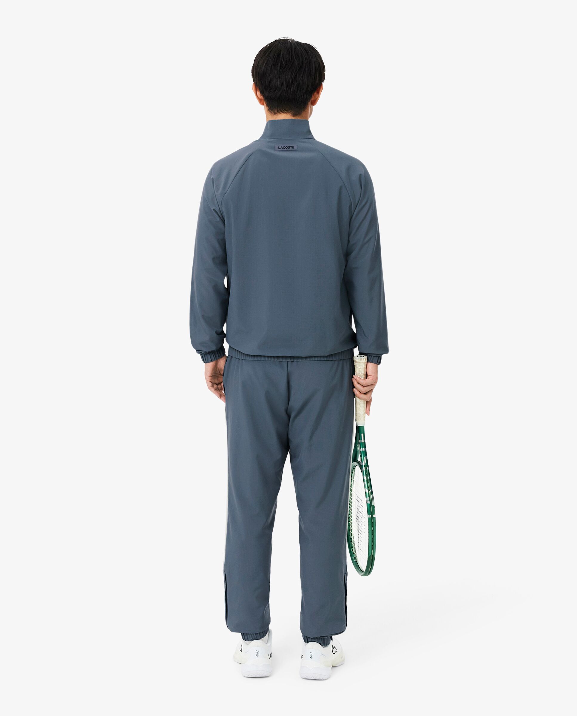 Chándal de hombre de tenis con ribete en contraste en negro - Lacoste - Gris Gris-2