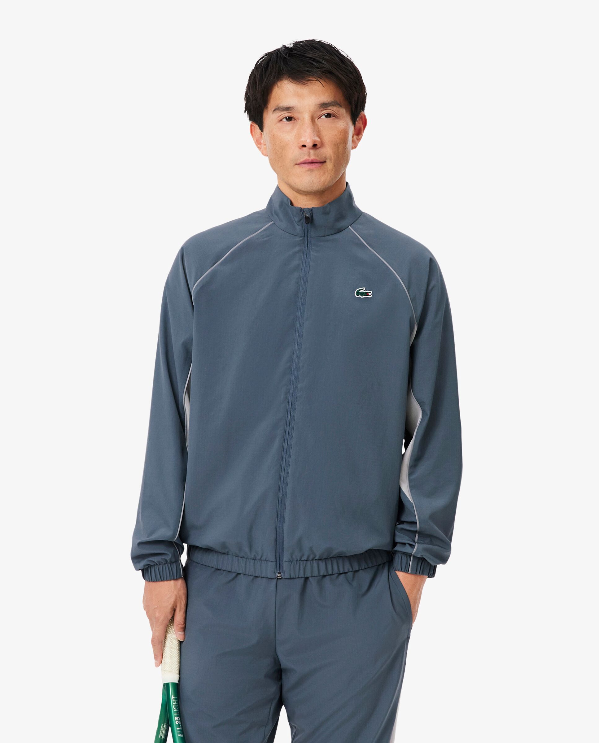 Chándal de hombre de tenis con ribete en contraste en negro - Lacoste - Gris Gris-3