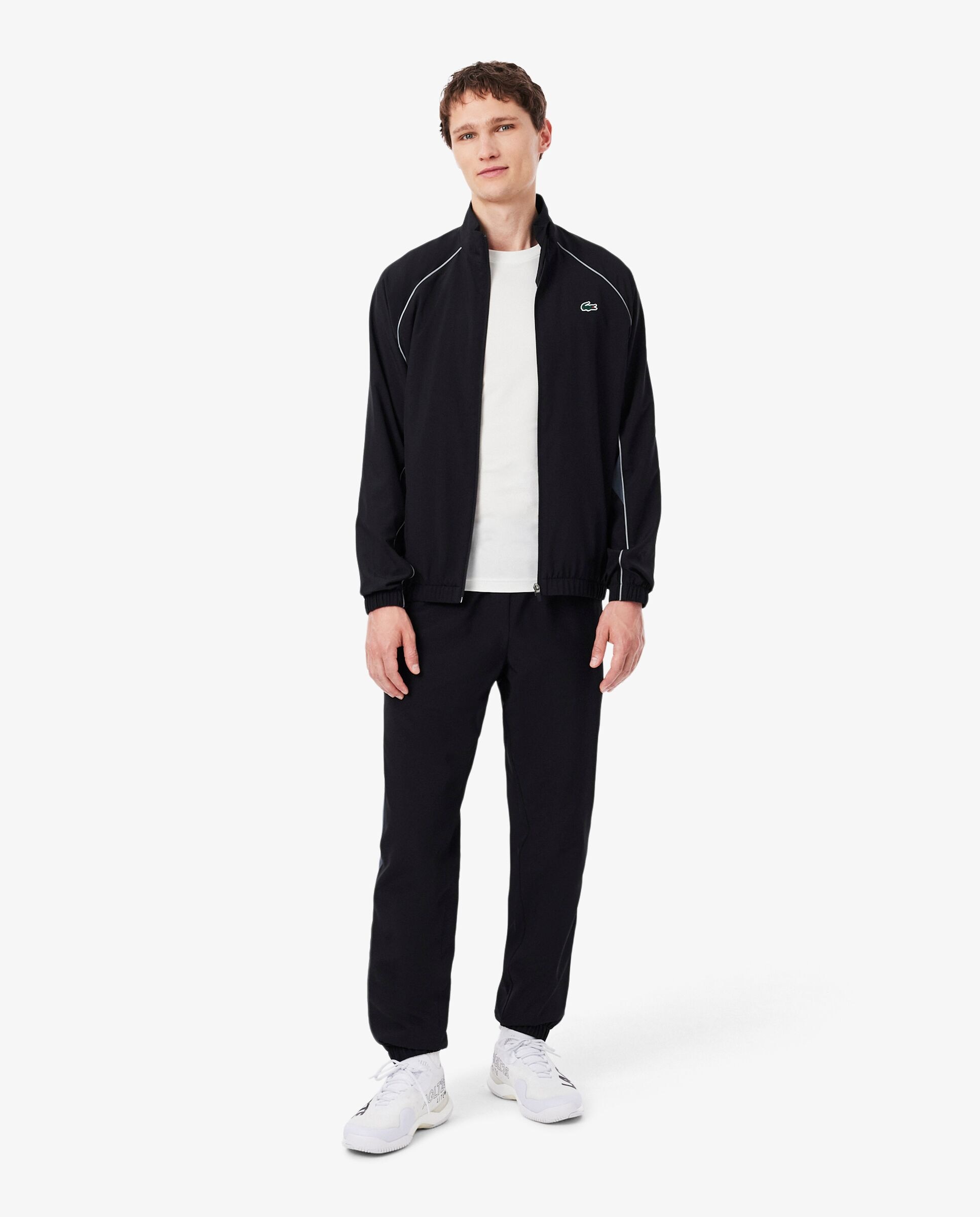 Chándal de hombre de tenis con ribete en contraste en - Lacoste - Negro Negro-1