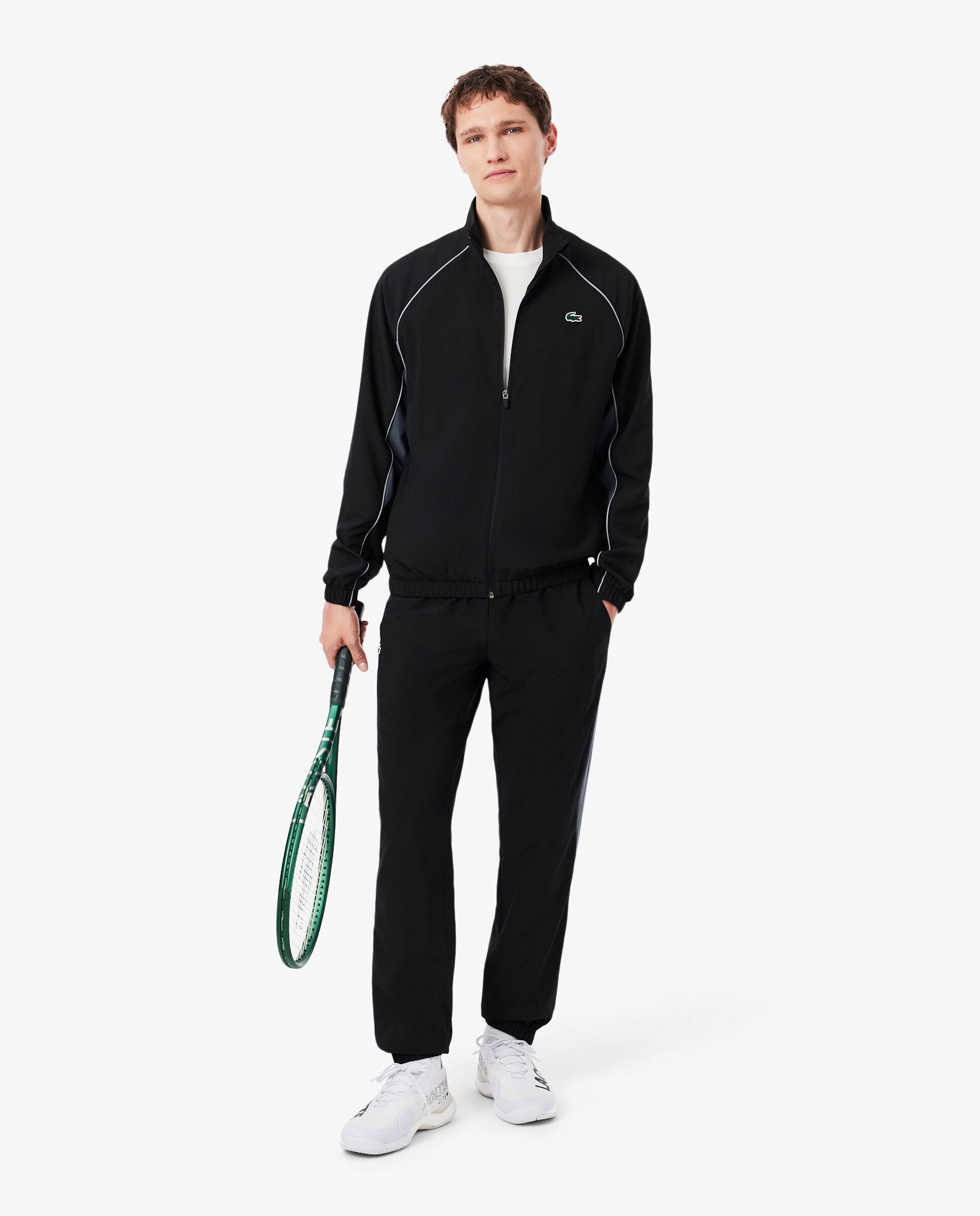 Chándal de hombre de tenis con ribete en contraste en - Lacoste - Negro Negro-4