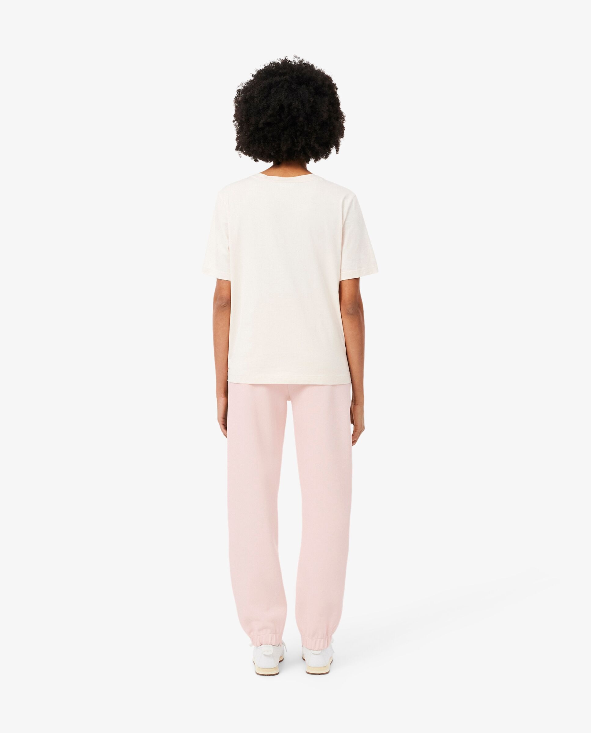 Pantalón de mujer de chándal de piqué - Lacoste - Rosa Rosa-2