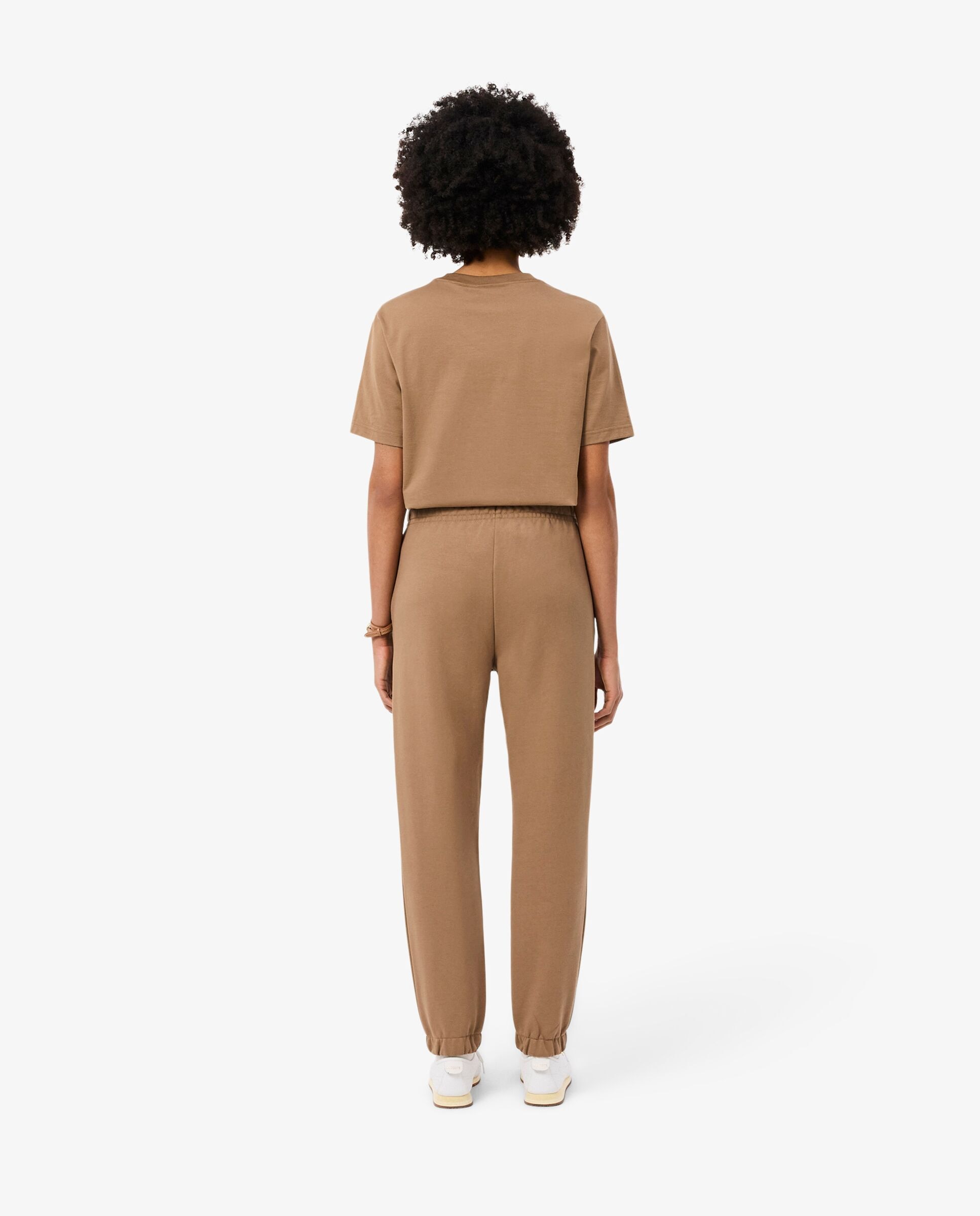 Pantalón de mujer de chándal de felpa - Lacoste - Marrón Marrón-2