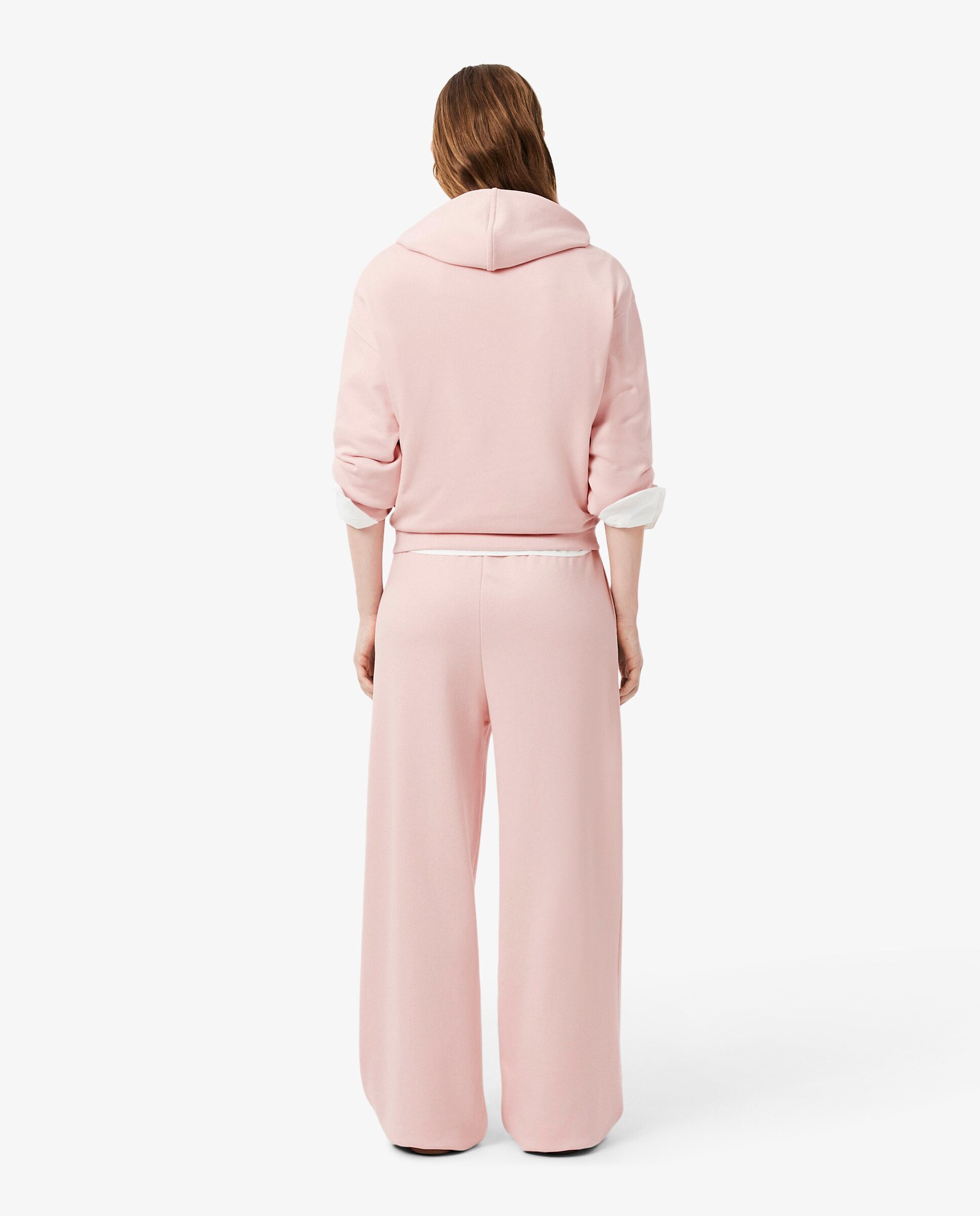 Pantalón de mujer de chándal acampanado de felpa en - Lacoste - Rosa Rosa-2