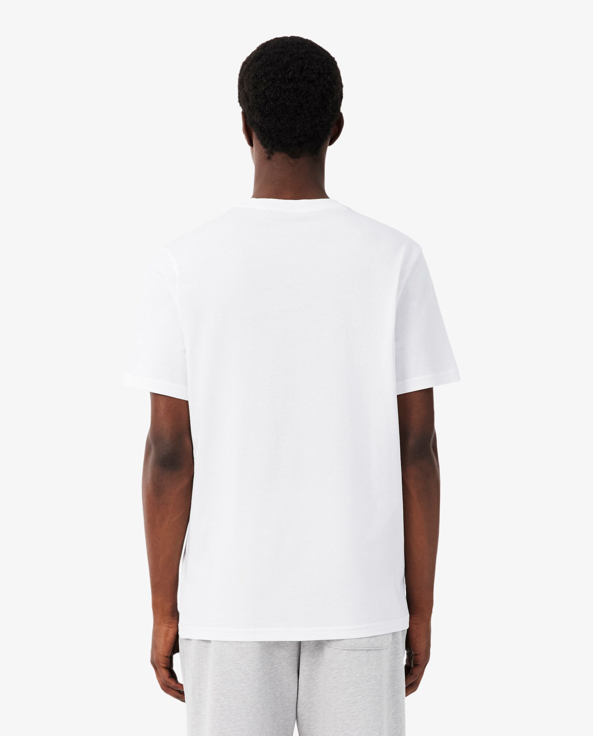 Camiseta de hombre de loungewear de algodón estampado en de manga corta - Lacoste - Blanco Blanco-2