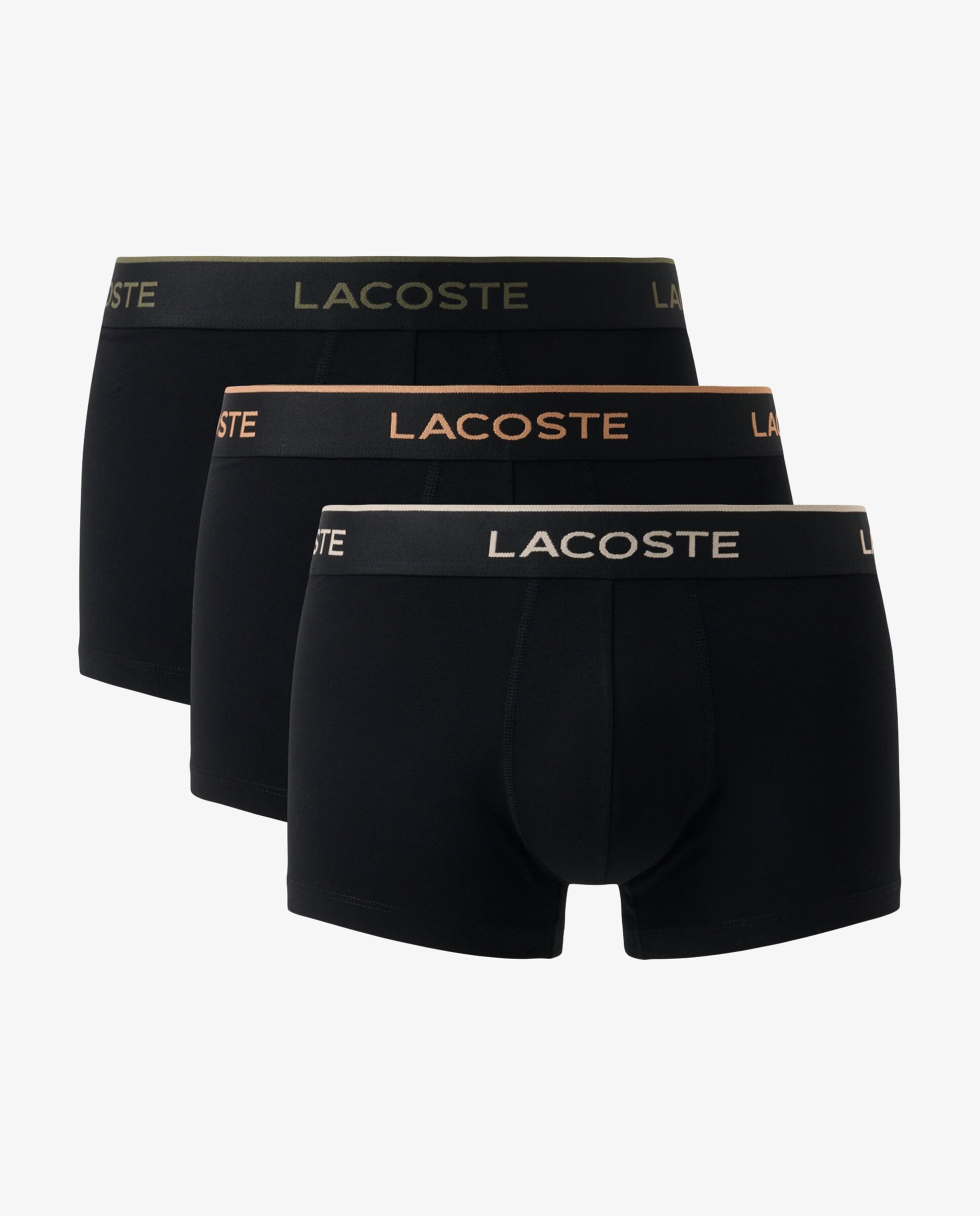 Pack de 3 calzoncillos de algodón elástico con logo en la cintura - Lacoste - Naranja Naranja-6