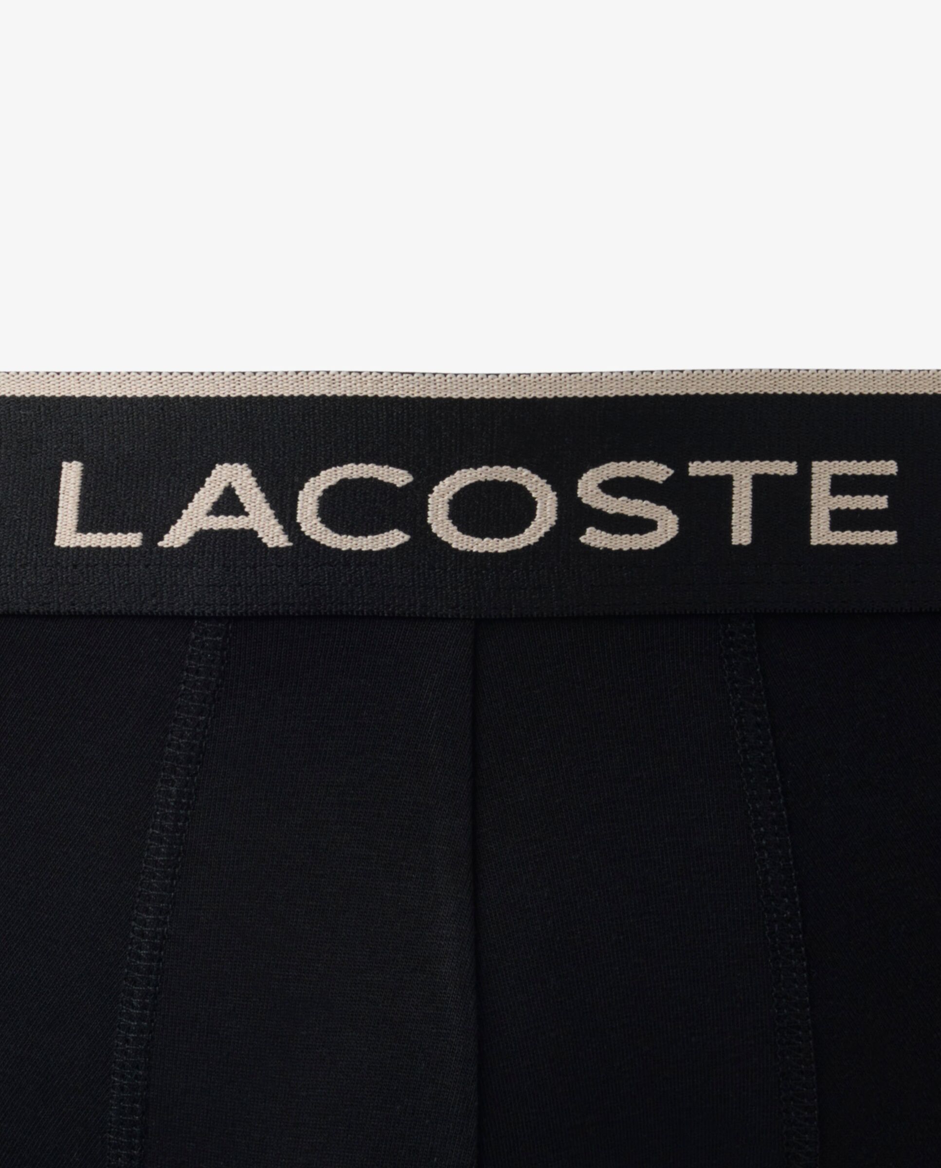 Pack de 3 calzoncillos de algodón elástico con logo en la cintura - Lacoste - Naranja Naranja-5
