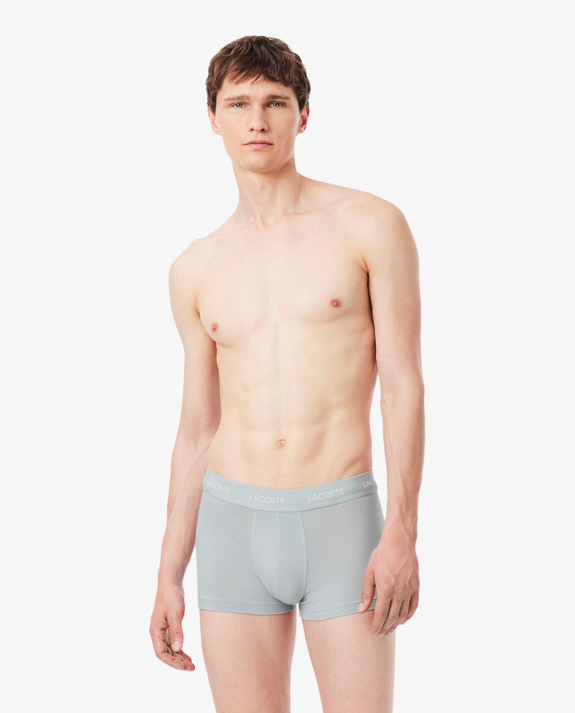 Pack de hombre de 3 calzoncillos de hombre tipo bóxer de hombre elásticos de la marca en - Lacoste - Azul Azul-1