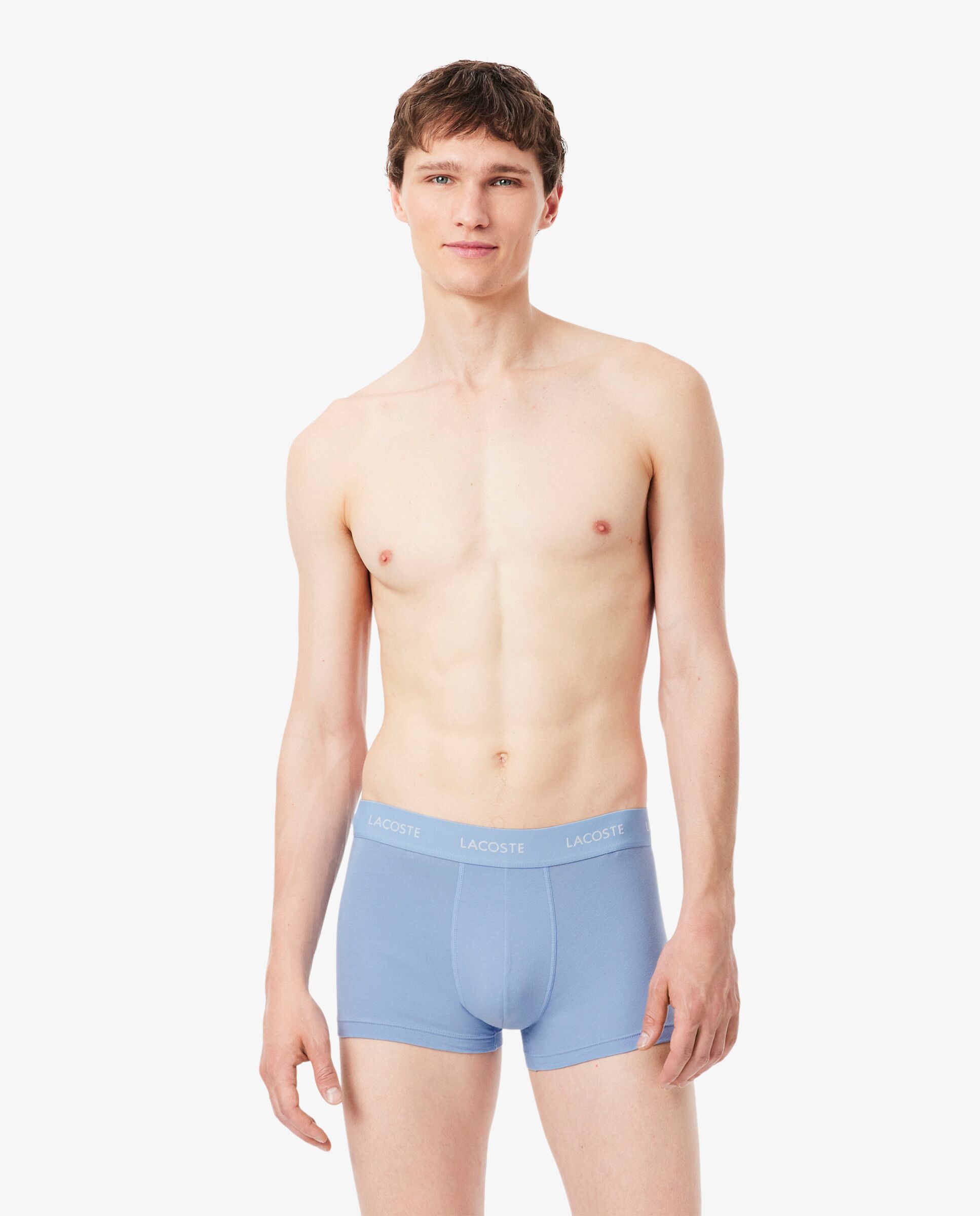 Imagen 0 de Pack de hombre de 3 calzoncillos de hombre tipo bóxer de hombre elásticos de la marca en azul Azul claro