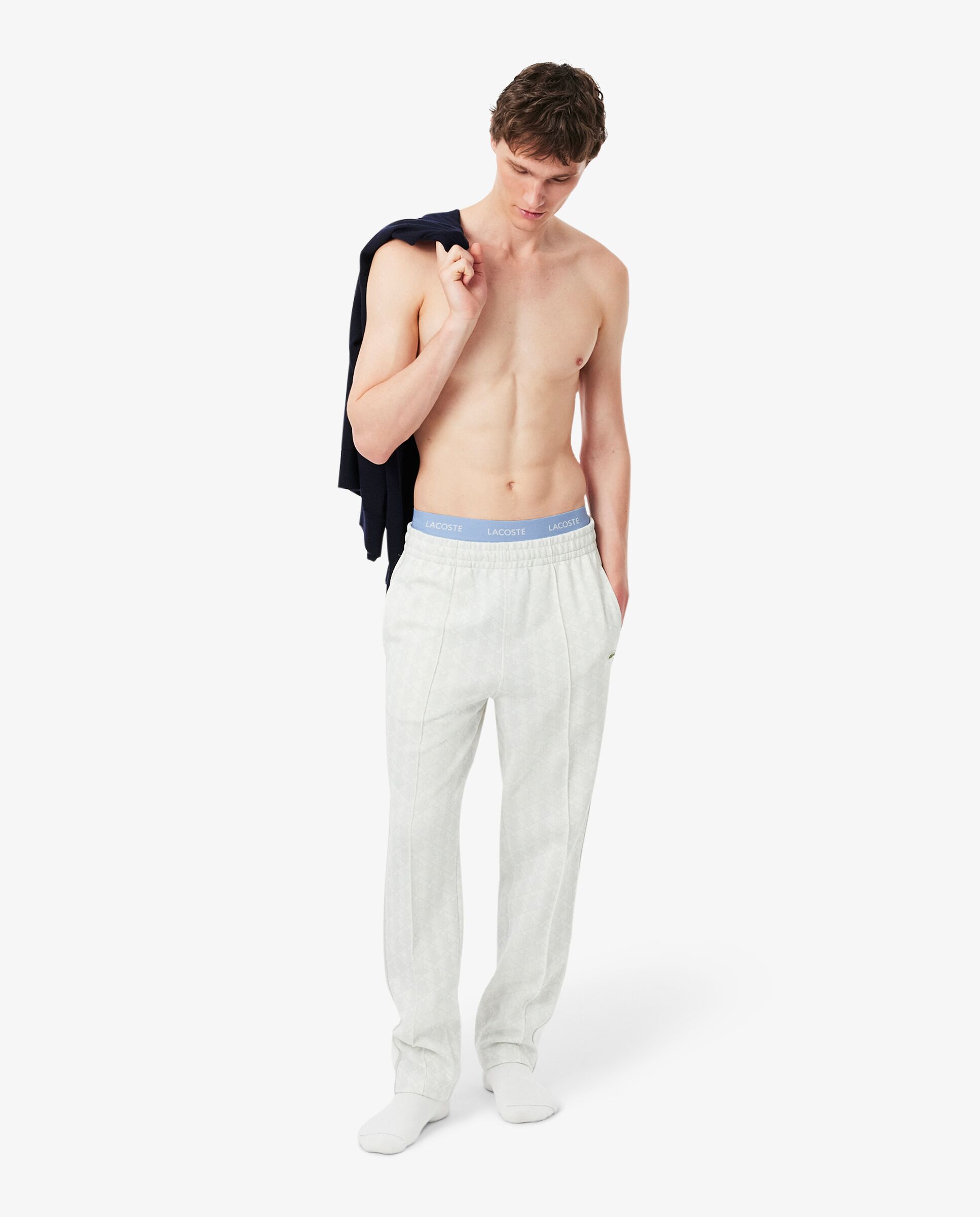 Pack de hombre de 3 calzoncillos de hombre tipo bóxer de hombre elásticos de la marca en azul - Lacoste - Azul claro Azul claro-4