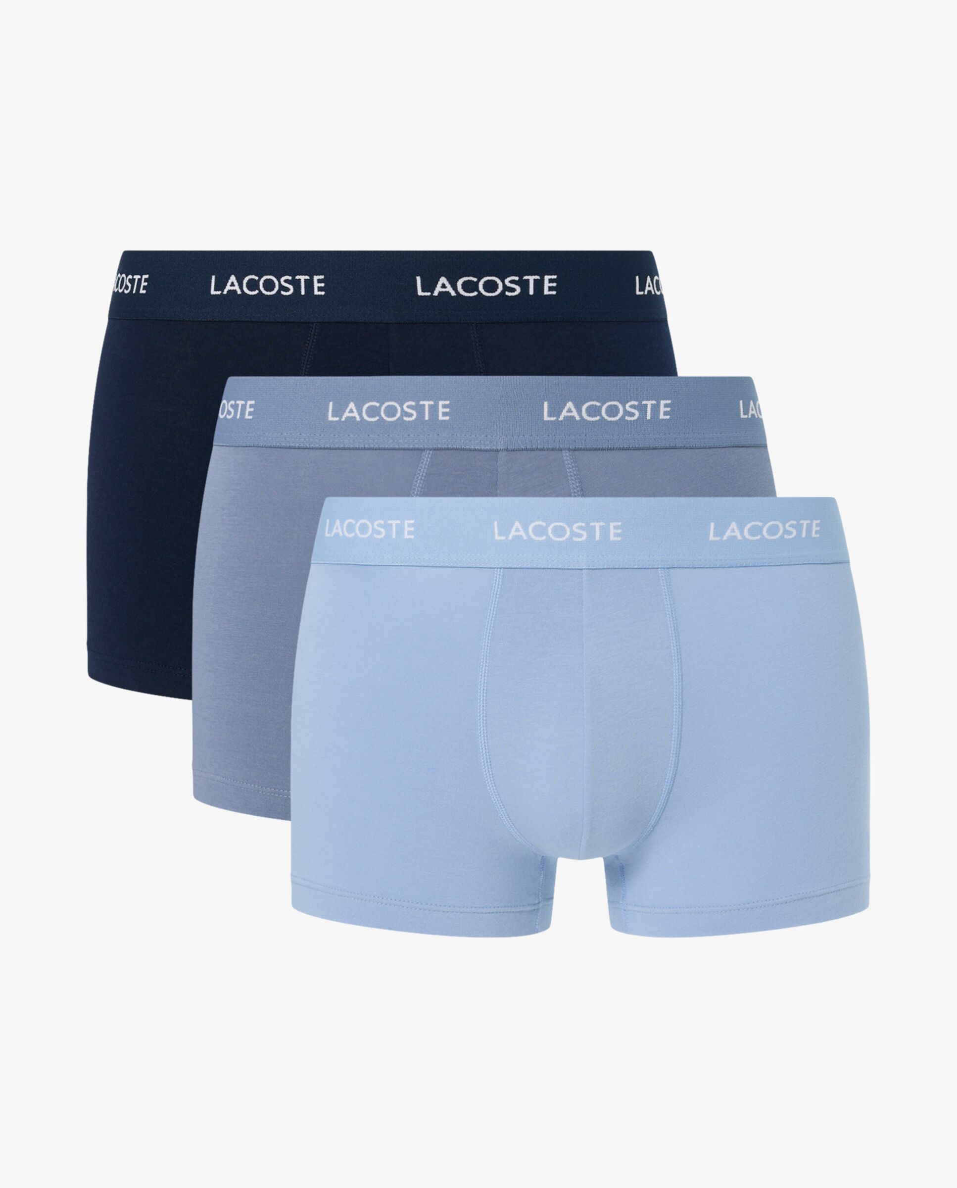 Pack de hombre de 3 calzoncillos de hombre tipo bóxer de hombre elásticos de la marca en azul - Lacoste - Azul claro Azul claro-6