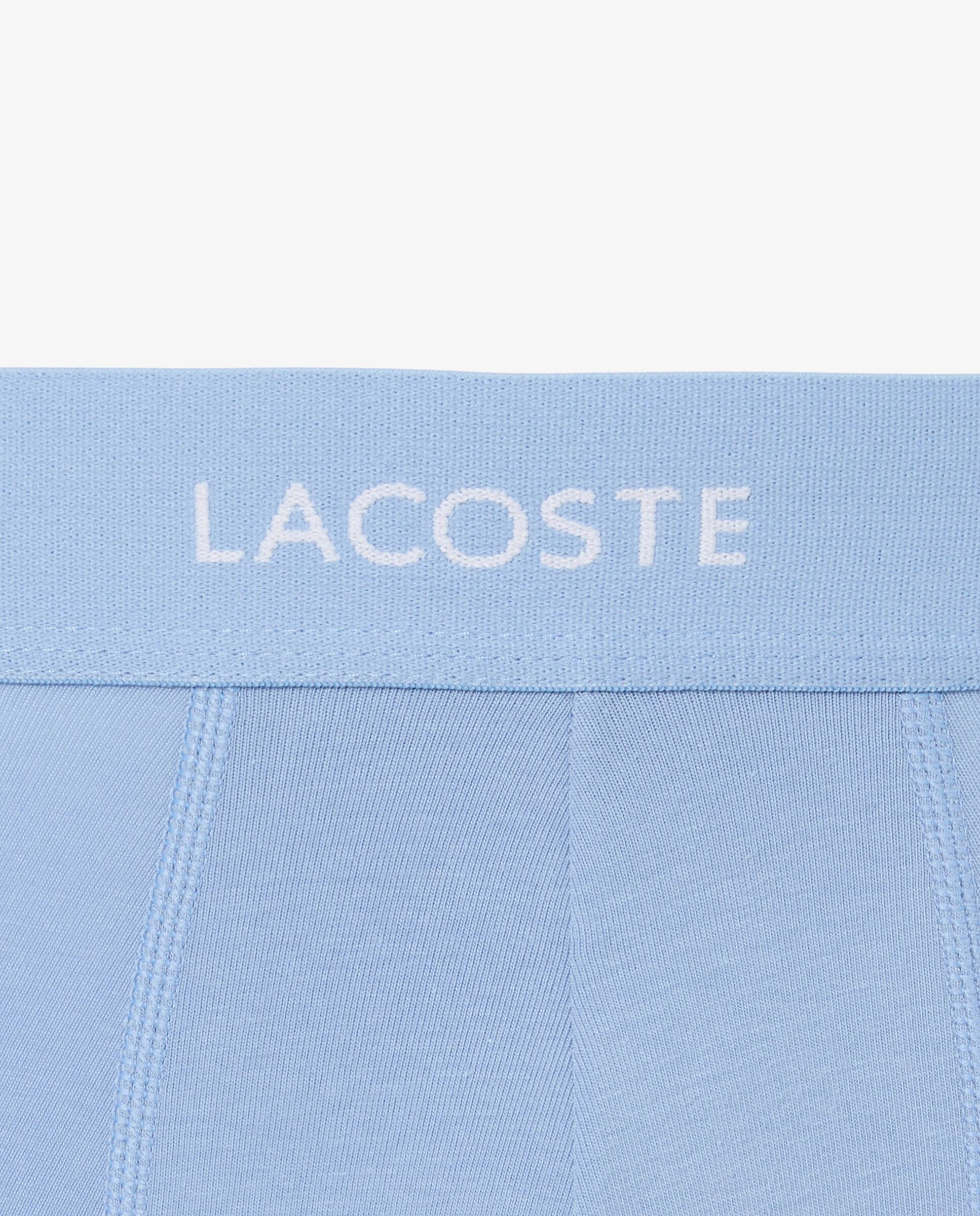 Pack de hombre de 3 calzoncillos de hombre tipo bóxer de hombre elásticos de la marca en azul - Lacoste - Azul claro Azul claro-5