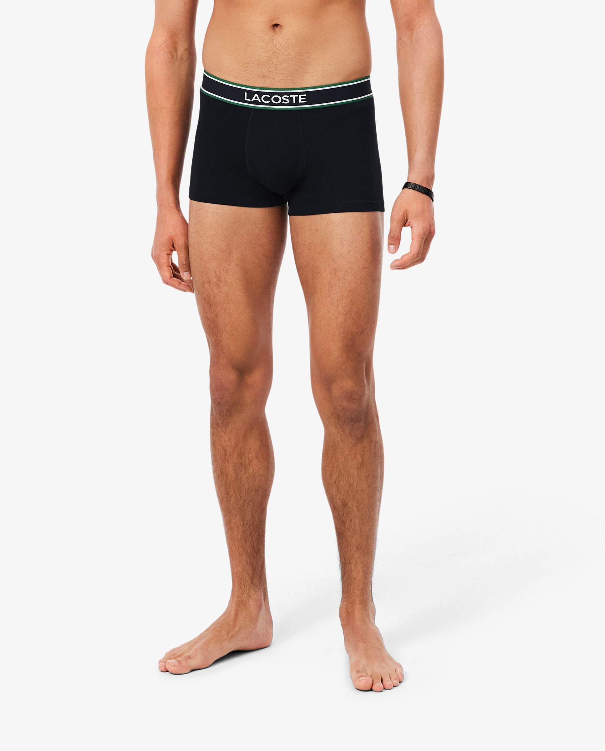 Pack de hombre de 3 calzoncillos de hombre de algodón elástico en - Lacoste - Negro Negro-3