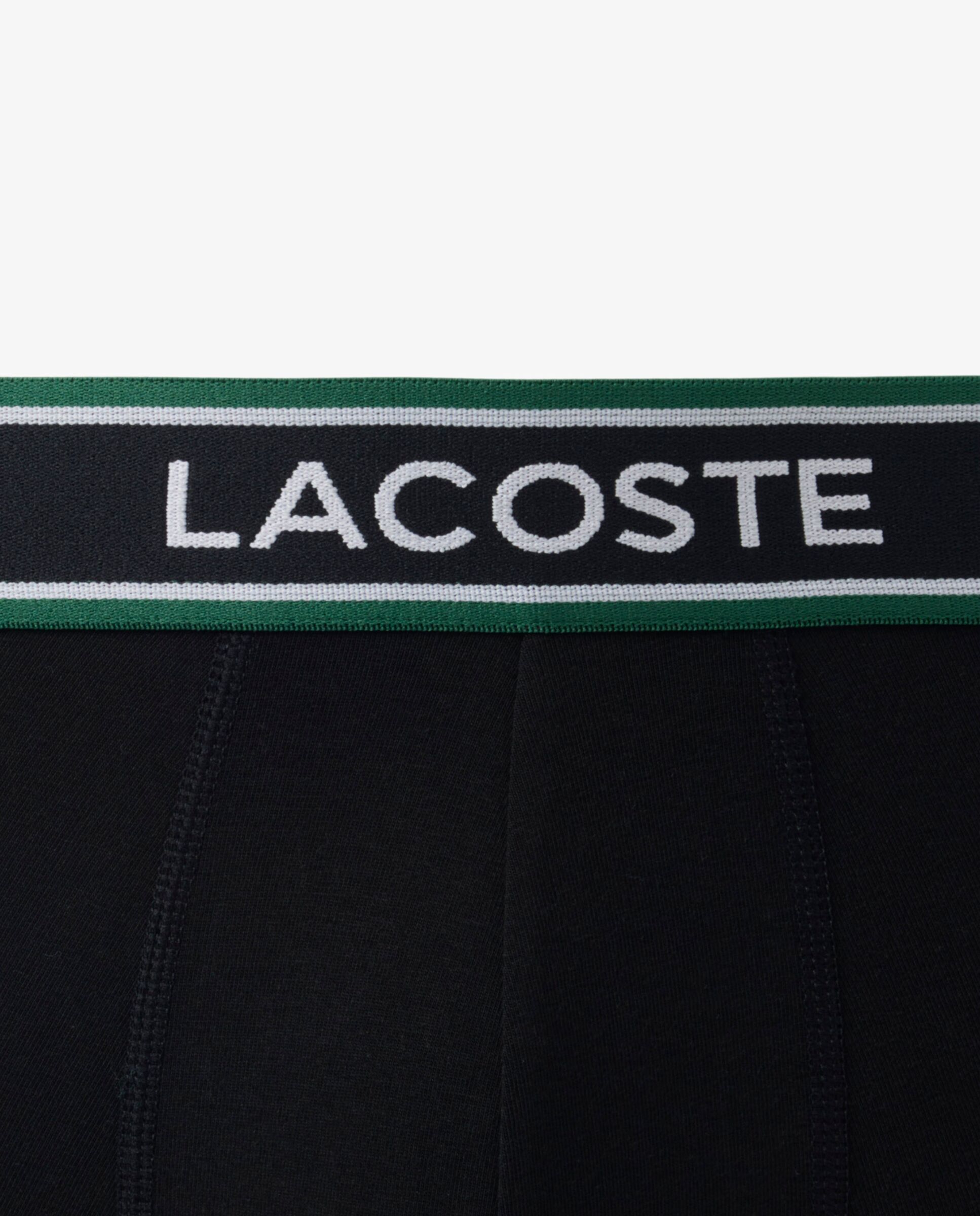 Pack de hombre de 3 calzoncillos de hombre de algodón elástico en - Lacoste - Negro Negro-5