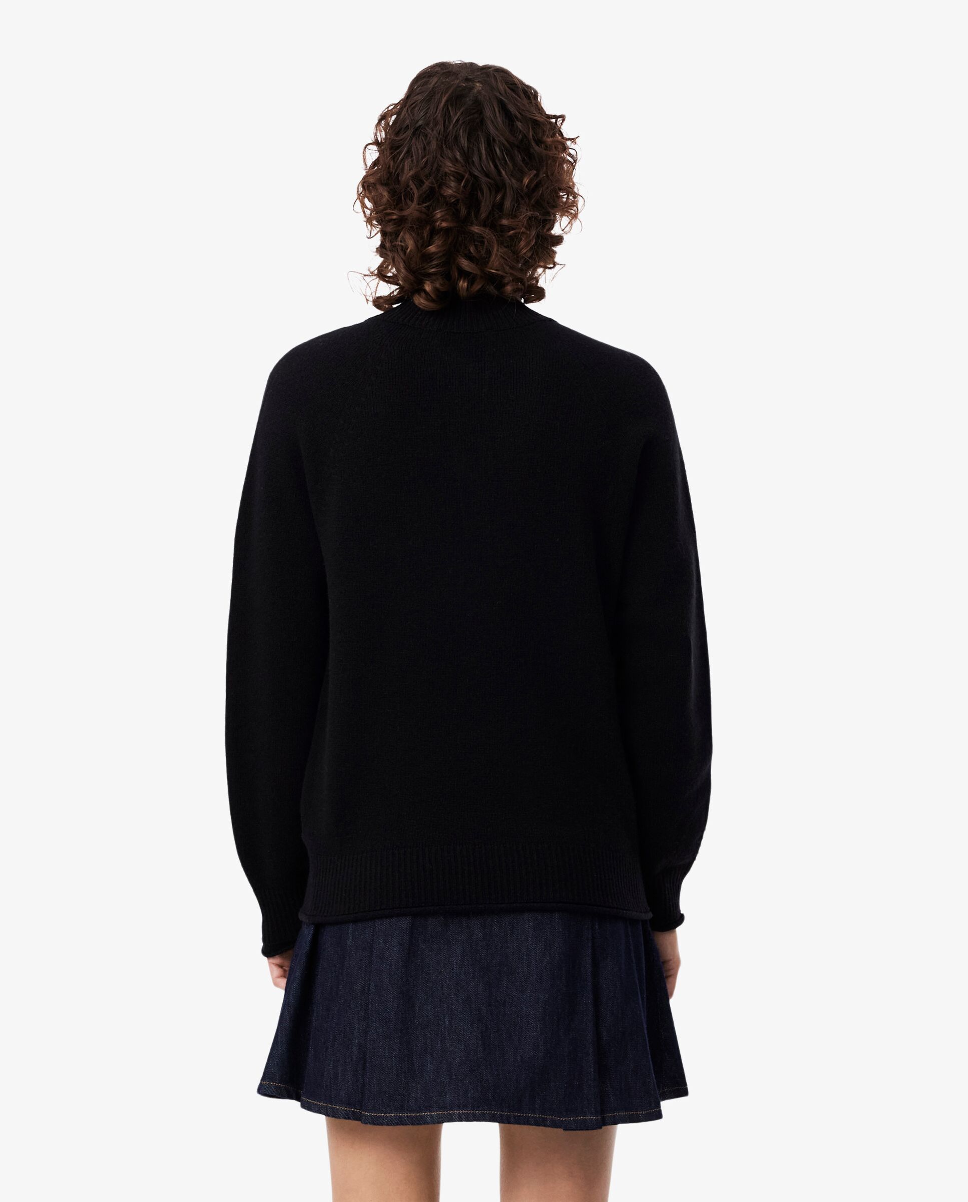 De cuello alto de lana cardada en marrón - Lacoste - Negro Negro-2