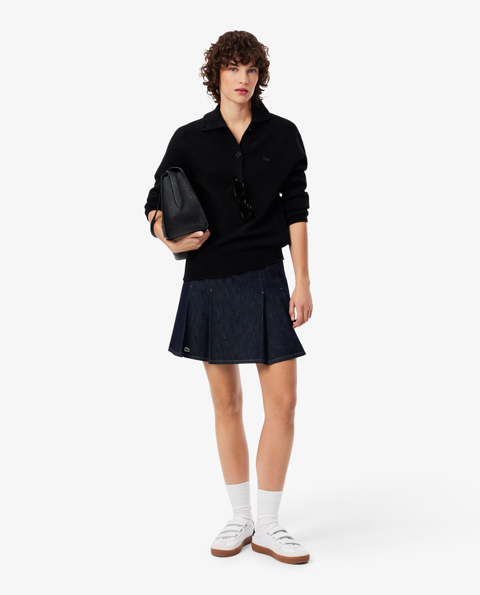 De cuello alto de lana cardada en marrón - Lacoste - Negro Negro-4