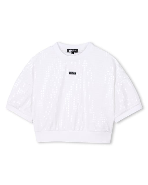 Imagen 0 de Sudadera de niña de algodón con lentejuelas