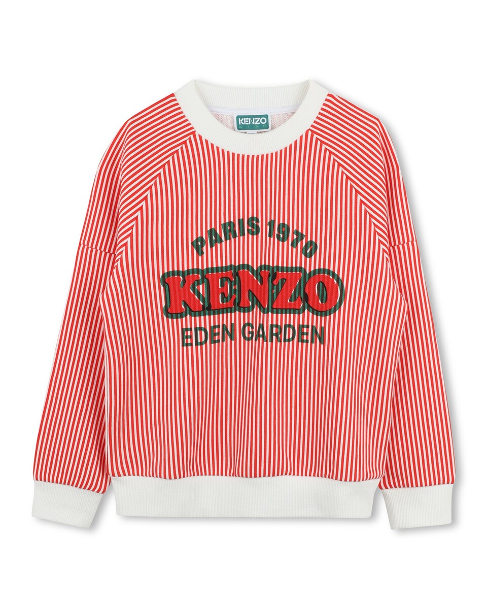 Sudadera de niño a rayas de algodón con logo frontal · Kenzo Kids