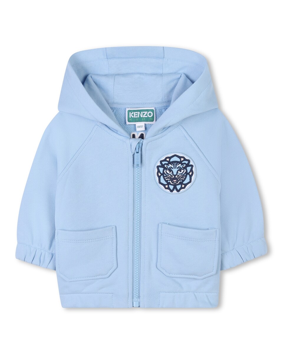 Chaqueta de bebé de felpa con capucha y cremallera · Kenzo Kids