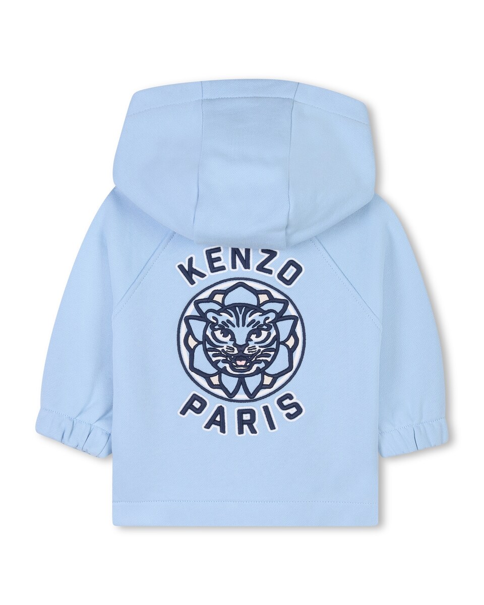 Chaqueta de bebé de felpa con capucha y cremallera · Kenzo Kids