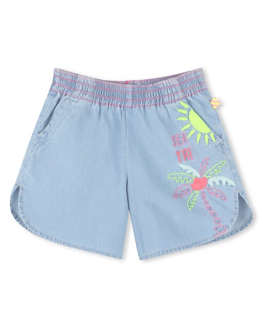 Imagen 0 de Short de niña 100% algodón con cintura elástica