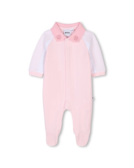 Imagen 0 de Pijama de bebé en color rosa de manga larga