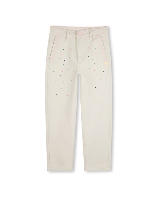 Imagen 0 de Pantalón de niña de algodón con tachuelas multicolor