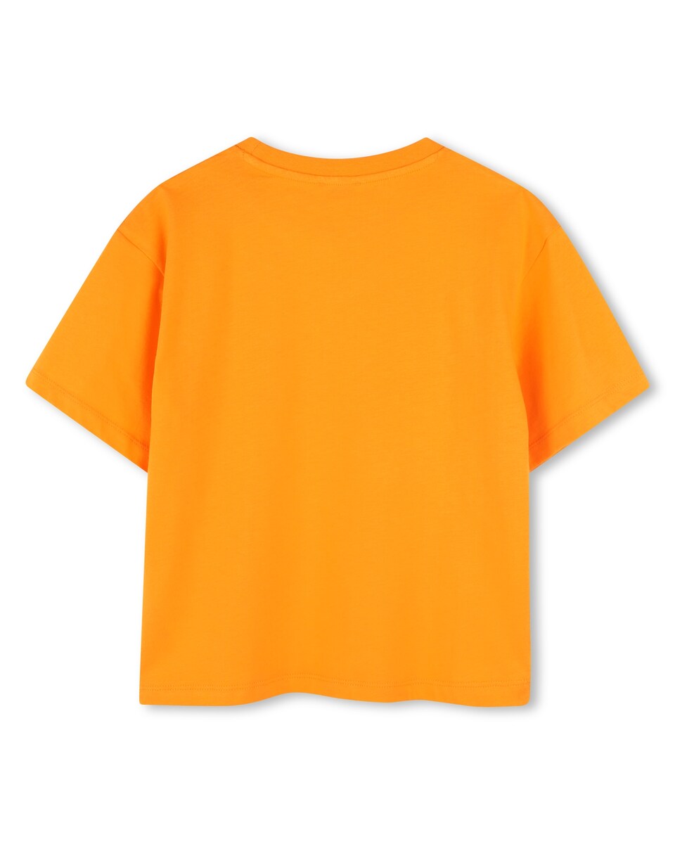 Camiseta de niña en color naranja de algodón · Kenzo Kids · El