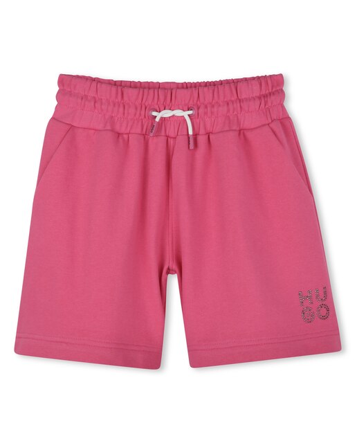 Short de niña con cintura elástica y logo de strass
