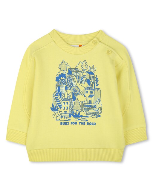 Imagen 0 de Sudadera de bebé niño en color amarillo de manga larga
