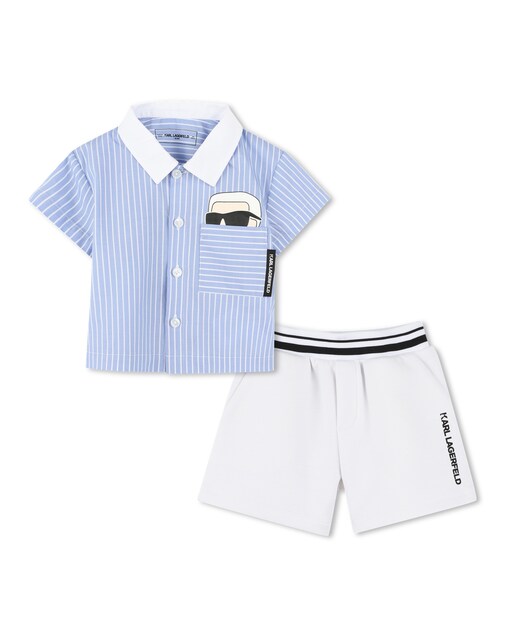 Imagen 0 de Conjunto de bebé niño en color azul de algodón