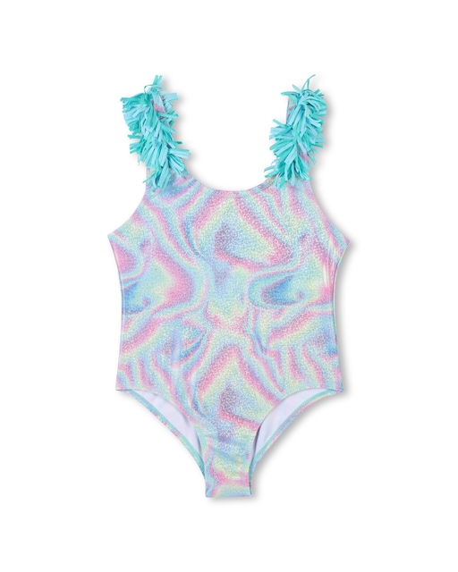 Imagen 0 de Bañador de niña con lentejuelas multicolor