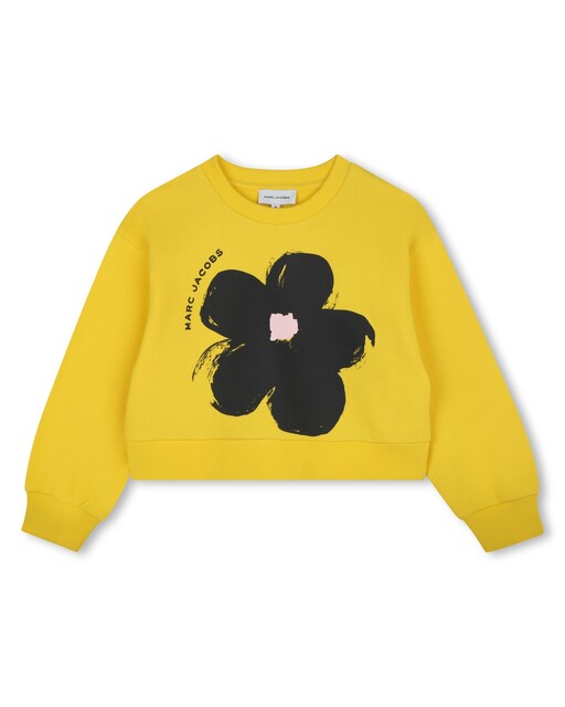 Imagen 0 de Sudadera de niña en color amarillo de algodón
