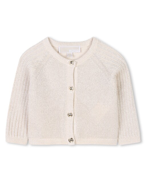 Imagen 0 de Chaqueta de punto de bebé niña con cuello redondo y botones dorados