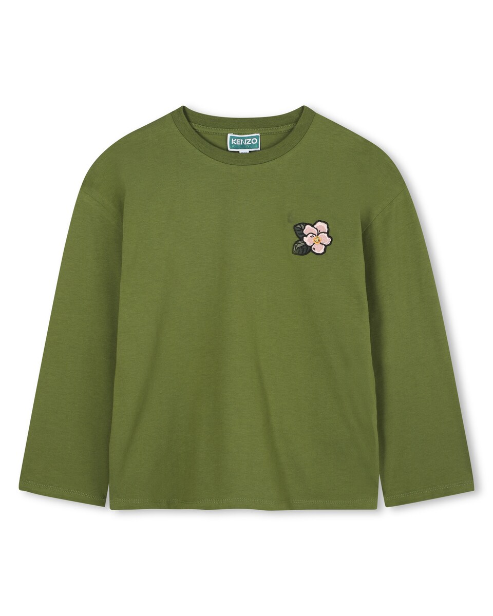 Camiseta de niña en color verde de algodón · Kenzo Kids · El Corte