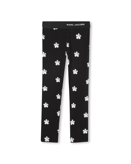 Imagen 0 de Pantalón deportivo de niña en color negro con estampado grande