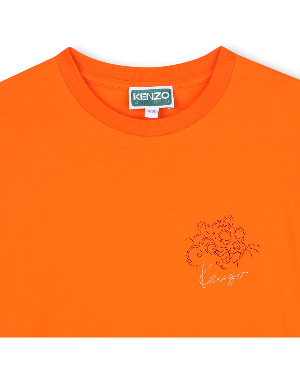 Camiseta de bebé en color naranja de algodón · Kenzo Kids · El