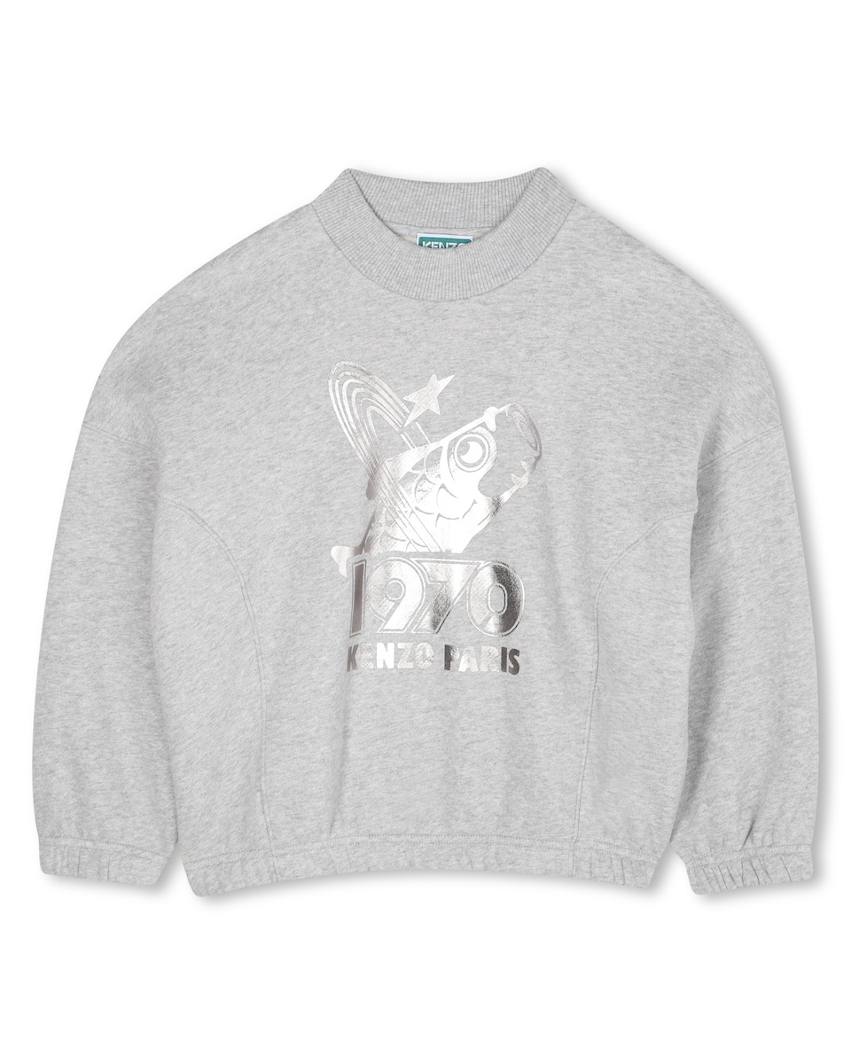 Sudadera de niño en color gris de algodón · Kenzo Kids · El Corte