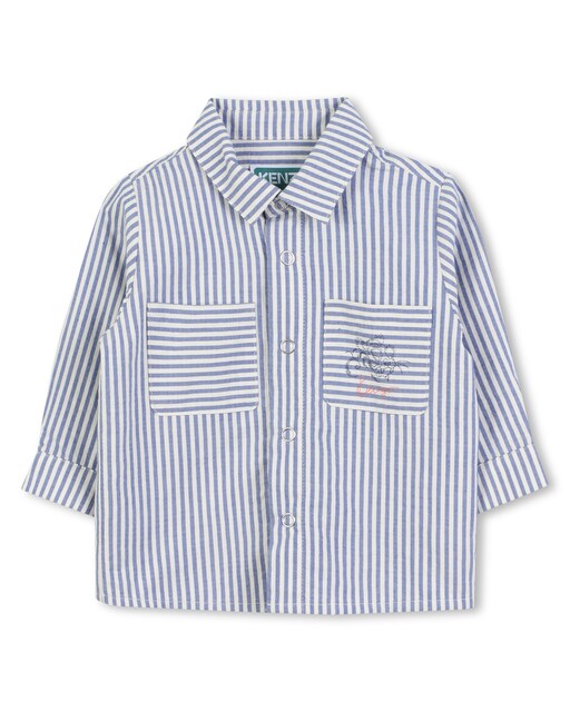 Imagen 0 de Camisa de bebé en color azul de algodón