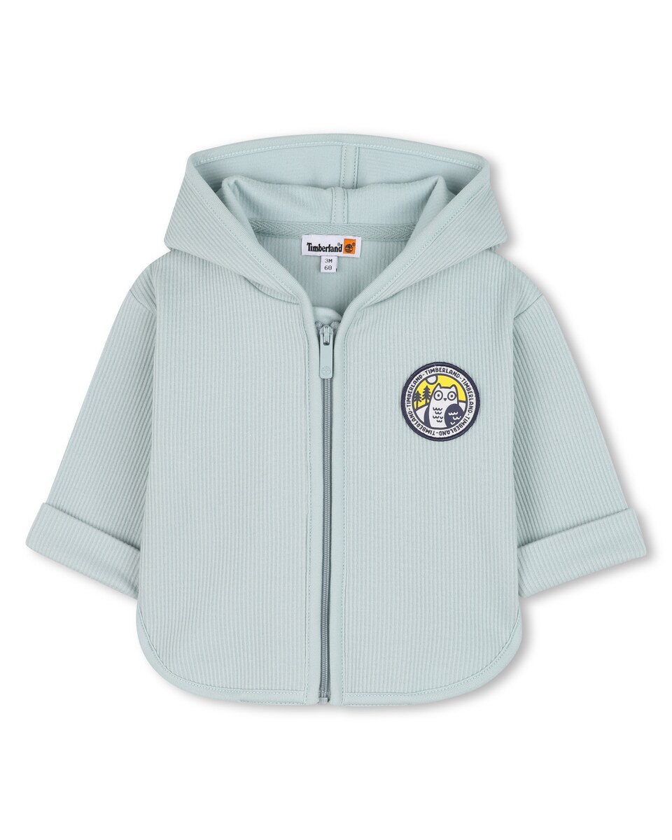 Abrigo de bebé niño en color verde de manga larga · Timberland - Main Image