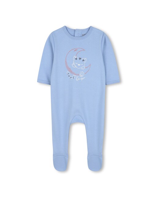 Imagen 0 de Pijama de bebé en color azul de algodón