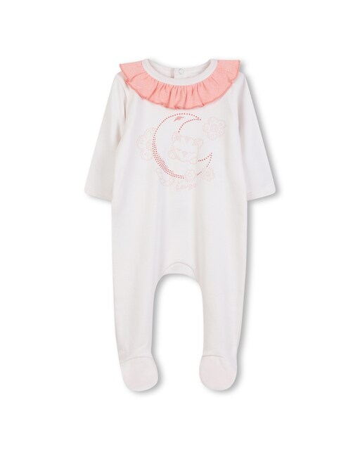 Imagen 0 de Pijama de bebé de algodón con volante