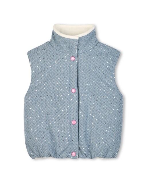 Imagen 0 de Chaleco de niña con lentejuelas y cuello alto